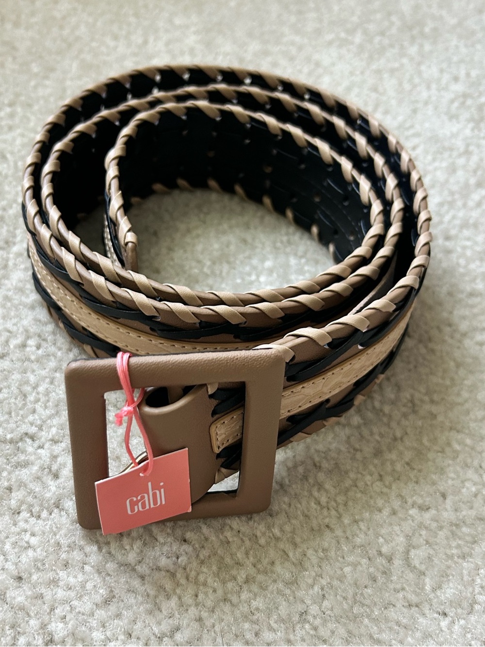 CAbi Tread Leather Belt - size large - Picture 2 of 4